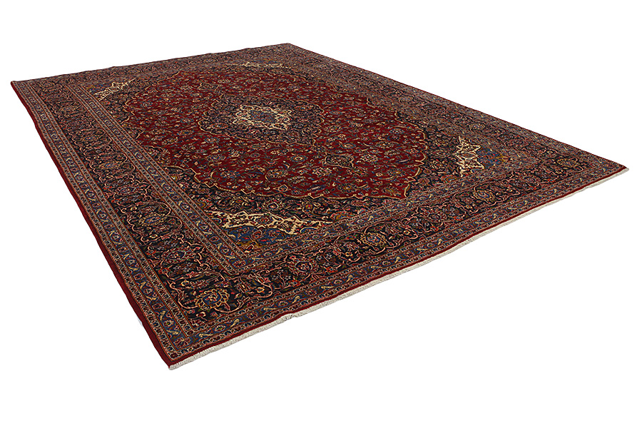 Kashan Perzisch Tapijt 412x308 - Afbeelding 1