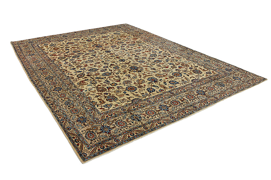 Kashan Perzisch Tapijt 386x298 - Afbeelding 1
