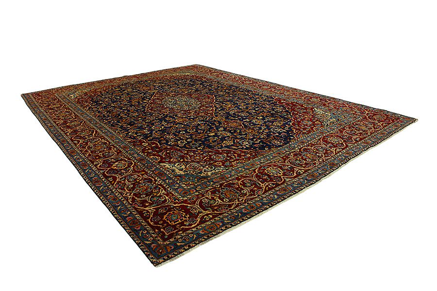 Kashan Perzisch Tapijt 396x295 - Afbeelding 1