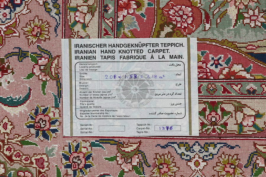 Tabriz Perzisch Tapijt 208x153 - Afbeelding 13